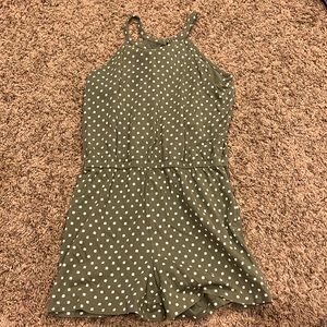 high necked pinafores romper
